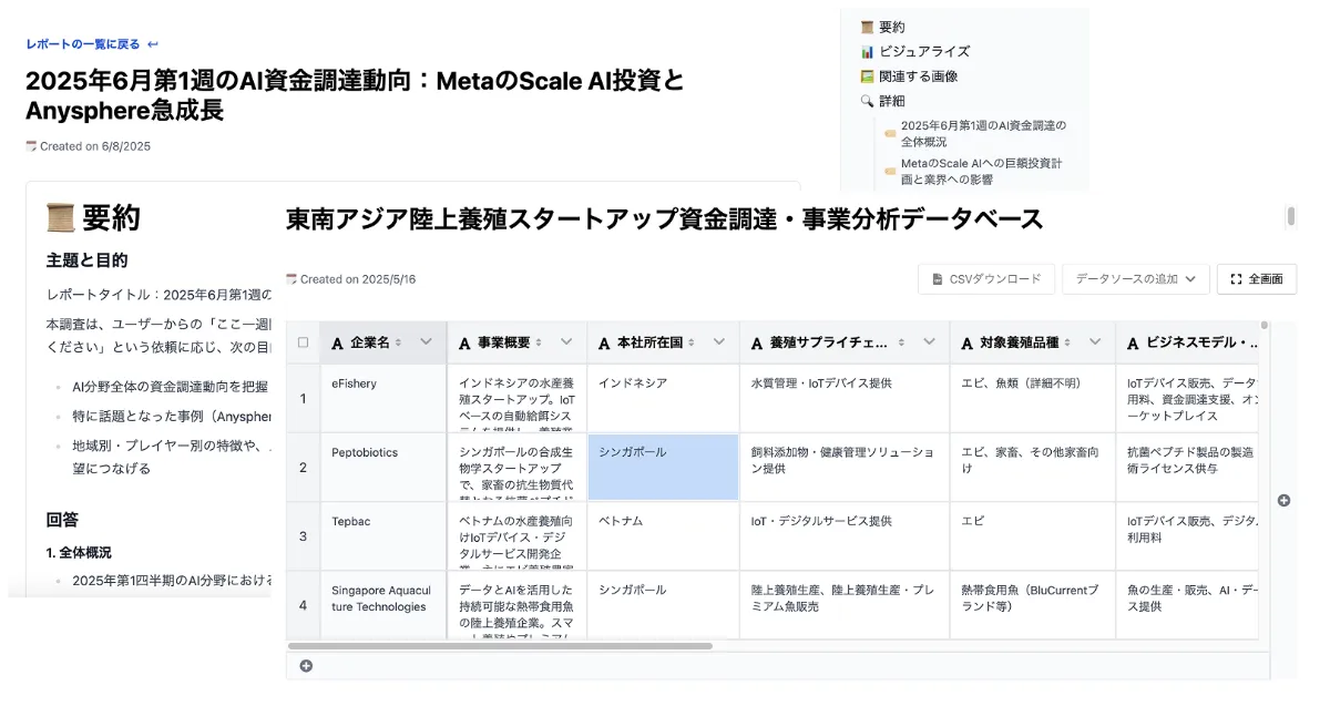 レポート生成画面